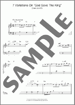 Variation No.5 (From '7 Variations On God Save The King' WoO 78)(Ludwig van Beethoven) 楽譜 ピアノ（ソロ） ダウンロード