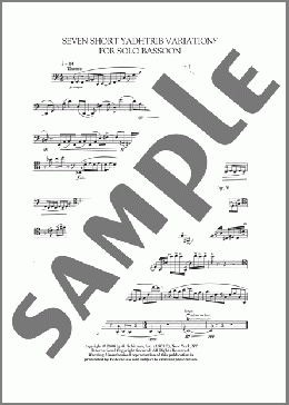 Seven Short Yadhtrib Variations(Bright Sheng) 楽譜 その他 ダウンロード
