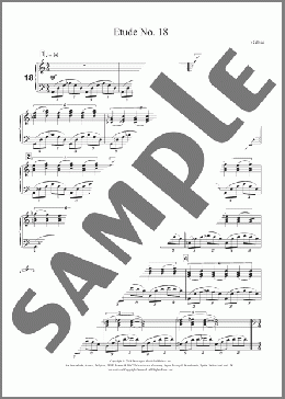 Etude No. 18(Philip Glass) 楽譜 ピアノ（ソロ） ダウンロード
