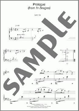 Prologue (from In Bruges)(Carter Burwell) 楽譜 ピアノ（ソロ） ダウンロード