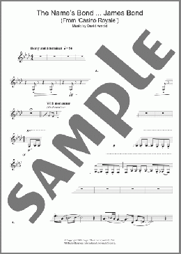 The Name's Bond ... James Bond (from Casino Royale)(David Arnold) 楽譜 アルトサックス（ソロ） ダウンロード