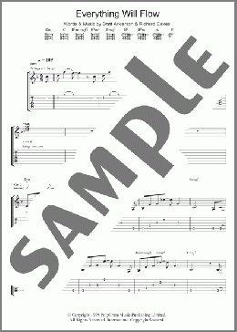 Everything Will Flow(Suede) 楽譜 ギター（ソロ） ダウンロード