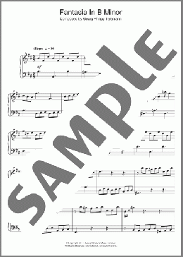 Fantasia In B Minor(Georg Philipp Telemann) 楽譜 ピアノ（ソロ） ダウンロード