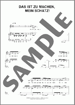 Das Ist Zu Machen, Mein Schatz!(Friedrich Hollaender) 楽譜 ピアノ & ボーカル ダウンロード