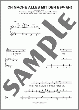 Ich Mache Alles Mit Den Beinen!(Friedrich Hollaender) 楽譜 ピアノ & ボーカル ダウンロード