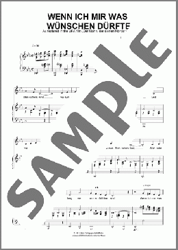 Wenn Ich Mir Was Wunchen Durfte(Friedrich Hollaender) 楽譜 ピアノ & ボーカル ダウンロード