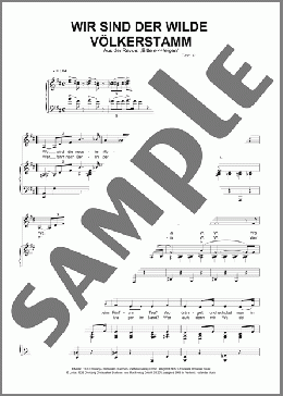 Wir Sind Der Wilde Volkerstamm(Friedrich Hollaender) 楽譜 ピアノ & ボーカル ダウンロード