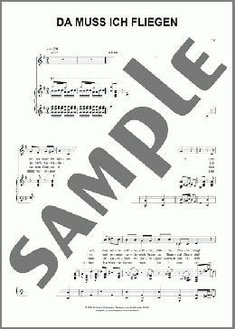 Da Muss Ich Fliegen(Friedrich Hollaender) 楽譜 ピアノ & ボーカル ダウンロード