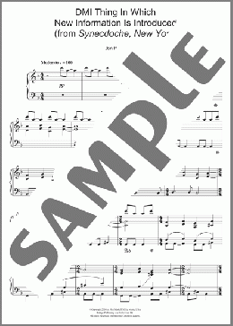 DMI Thing In Which New Information Is Introduced (from Synecdoche, New York)(Jon Brion) 楽譜 ピアノ（ソロ） ダウンロード