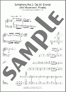 Symphony No.3 (Eroica), 4th Movement: Finale(Ludwig van Beethoven) 楽譜 ピアノ（ソロ） ダウンロード