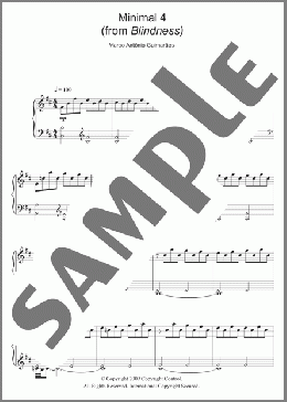 Minimal 4 (from Blindness)(Marco Antonio Guimaraes) 楽譜 ピアノ（ソロ） ダウンロード