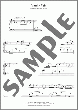 Vanity Fair (She Walks In Beauty/Andante/Adagio/Vanity's Conqueror)(Mychael Danna) 楽譜 ピアノ（ソロ） ダウンロード
