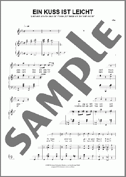 Ein Kuss Ist Leicht(Friedrich Hollaender) 楽譜 ピアノ & ボーカル ダウンロード