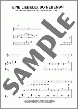 Eine Liebelei, So Nebenbei!(Friedrich Hollaender) 楽譜 ピアノ & ボーカル ダウンロード