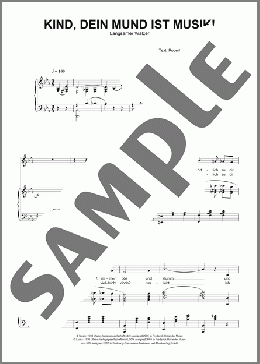 Kind, Dein Mund Ist Musik!(Friedrich Hollaender) 楽譜 ピアノ & ボーカル ダウンロード