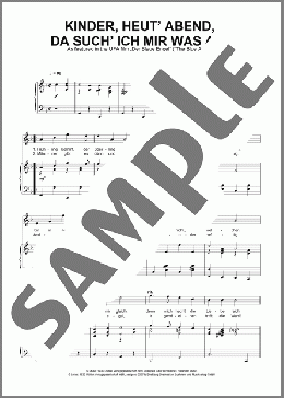 Kinder, Heut' Abend, Da Such' Ich Mir Was Aus(Friedrich Hollaender) 楽譜 ピアノ & ボーカル ダウンロード