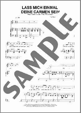Lass Mich Einmal Deine Carmen Sein(Friedrich Hollaender) 楽譜 ピアノ & ボーカル ダウンロード