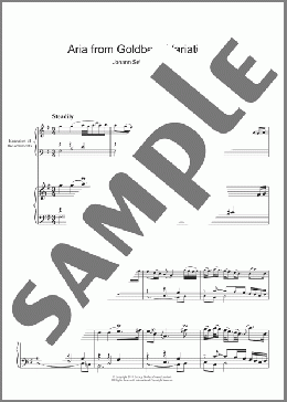 Aria from The 'Goldberg' Variations(Johann Sebastian Bach) 楽譜 ピアノ（ソロ） ダウンロード