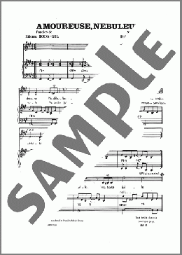 Amoureuse, Nebuleuse(Didier Marouani) 楽譜 ピアノ & ボーカル ダウンロード