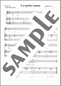Cycle Amen(Claude Nougaro) 楽譜 ピアノ & ボーカル ダウンロード