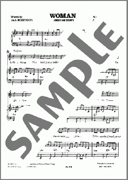 Woman (Bedtime Story)(James Bolden) 楽譜 ピアノ & ボーカル ダウンロード
