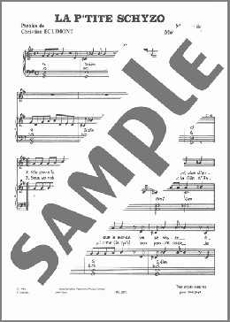 La P'tite Schyzo(Mort Shuman) 楽譜 ピアノ & ボーカル ダウンロード