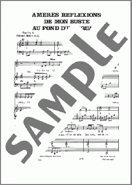 Ameres Reflexions De Mon Buste Au Fond D'un Square(Mort Shuman) 楽譜 ピアノ & ボーカル ダウンロード