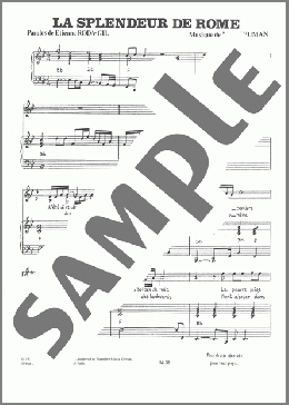 La Splendeur De Rome(Mort Shuman) 楽譜 ピアノ & ボーカル ダウンロード