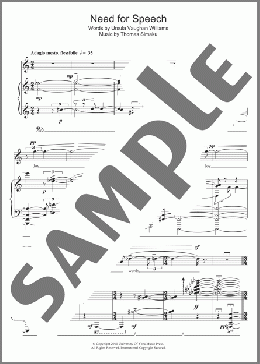 Need For Speech(Thomas Simaku) 楽譜 ピアノ & ボーカル ダウンロード
