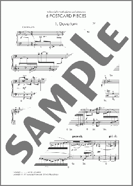 Six Postcard Pieces(David Lumsdaine) 楽譜 ピアノ（ソロ） ダウンロード