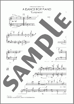 A Dance For Piano, ”Europeans”(Jo Kondo) 楽譜 ピアノ（ソロ） ダウンロード
