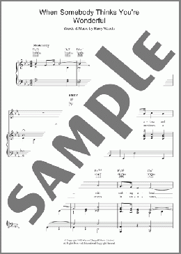 When Somebody Thinks You're Wonderful(Harry Woods) 楽譜 その他 ダウンロード
