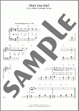 Wish You Well(Bernard Fanning) 楽譜 ピアノ（ソロ） ダウンロード
