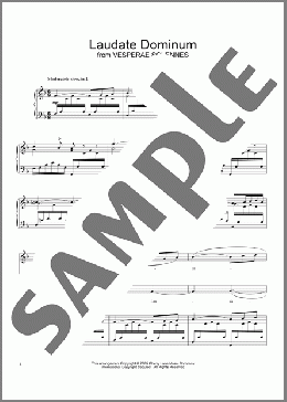 Laudate Dominum(Wolfgang Amadeus Mozart) 楽譜 その他 ダウンロード