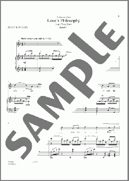 Love's Philosophy, Op. 3, No. 1(Roger Quilter) 楽譜 ピアノ & ボーカル ダウンロード