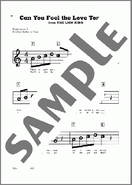 Can You Feel The Love Tonight (from The Lion King)(Elton John) 楽譜 その他 ダウンロード