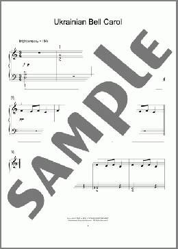 Ukrainian Bell Carol(Traditional) 楽譜 ピアノ（ソロ） ダウンロード