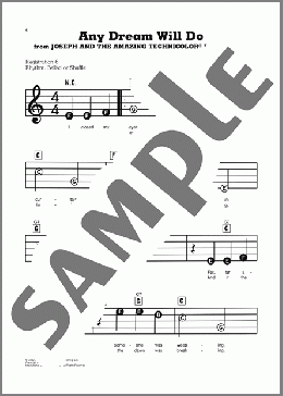 Any Dream Will Do(Tim Rice/Andrew Lloyd Webber) 楽譜 その他 ダウンロード