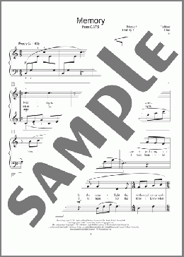 Memory (from Cats) (arr. Fred Kern)(Barbra Streisand) 楽譜 ピアノ（ソロ） ダウンロード