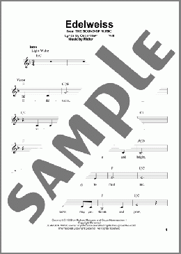 Edelweiss(Rodgers & Hammerstein) 楽譜 その他 ダウンロード