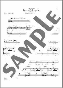 Love's Philosophy, Op. 3, No. 1(Roger Quilter) 楽譜 ピアノ & ボーカル ダウンロード