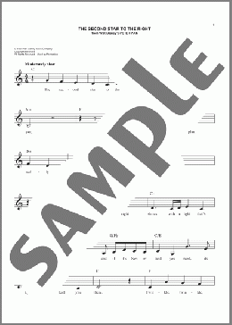The Second Star To The Right (from Peter Pan)(Sammy Cahn/Sammy Fain) 楽譜 その他 ダウンロード