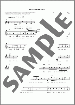 Here You Come Again(Dolly Parton) 楽譜 その他 ダウンロード