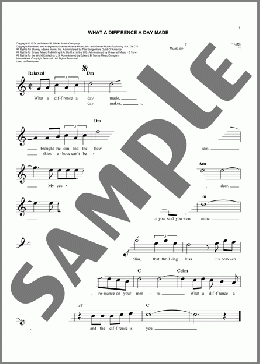 What A Diff'rence A Day Made(Stanley Adams) 楽譜 その他 ダウンロード