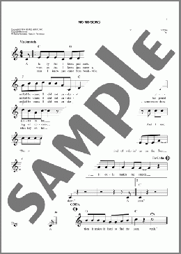 No No Song(Hoyt Axton/Ringo Starr) 楽譜 その他 ダウンロード
