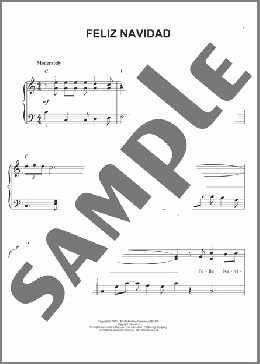 Feliz Navidad(Michael Buble) 楽譜 ピアノ（ソロ） ダウンロード