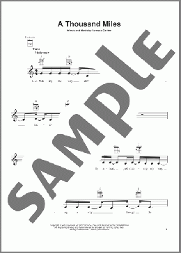 A Thousand Miles(Vanessa Carlton) 楽譜 ウクレレ（弾き語り） ダウンロード