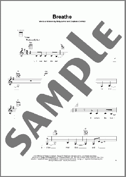 Breathe(Faith Hill) 楽譜 ウクレレ（弾き語り） ダウンロード