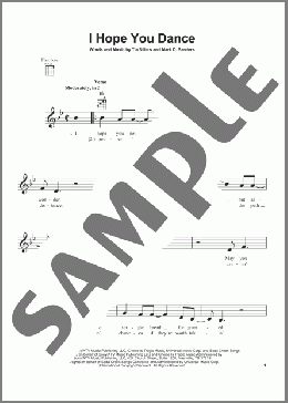 I Hope You Dance(Lee Ann Womack with Sons of the Desert) 楽譜 ウクレレ（弾き語り） ダウンロード