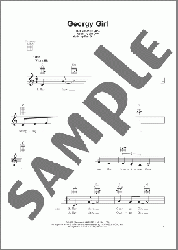Georgy Girl(The Seekers) 楽譜 ウクレレ（弾き語り） ダウンロード